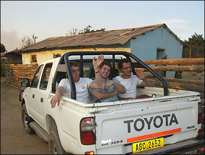 The guys in the back of Gaudencia's truck.