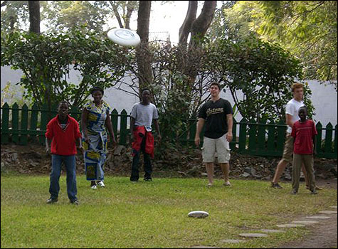 Frisbee with the kids.