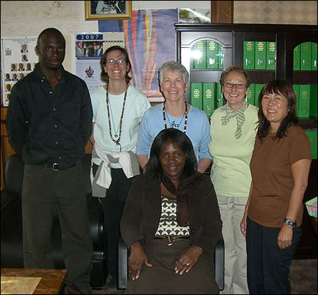 Left to right: Steve, Jen, Cheri, Marcie, JoAnne. Jennifer in front.