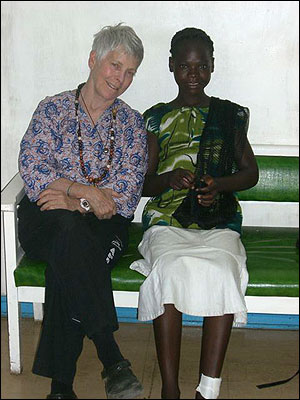 Cheri and Purity at the clinic.