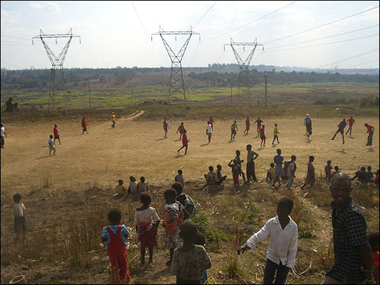 A view of the game from above.