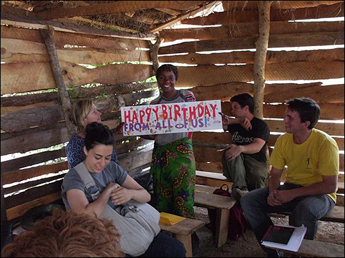 We presented Josephine with a birthday card from all of us, all of you: Living Compassion.