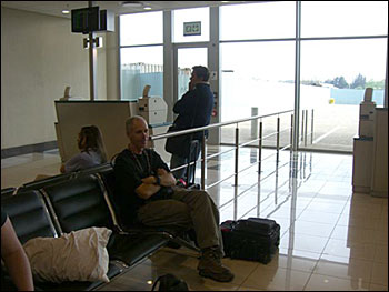 Waiting in the JoBurg airport.