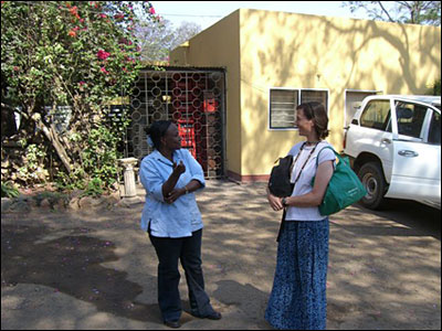 Gaudencia and Jen catching up.