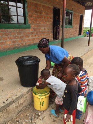 Washing hands before we eat