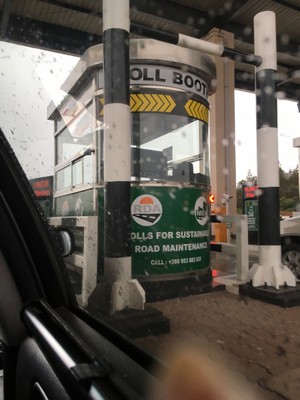 They now have toll booths on the roads.