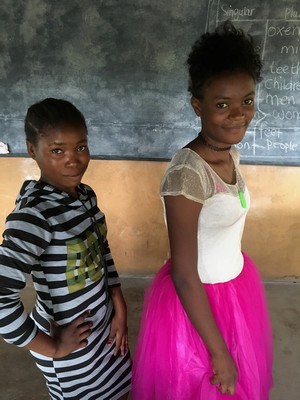 Natasha and Christine strike a pose for the camera.