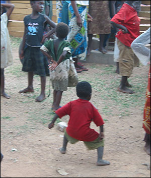 Dancing at the welcoming party